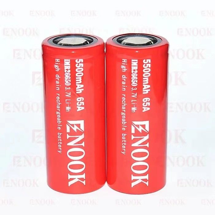 5500mAh 3.7V lithium ion 26650 baterai dapat diisi ulang 18650 Flat Top High Drain Baterai