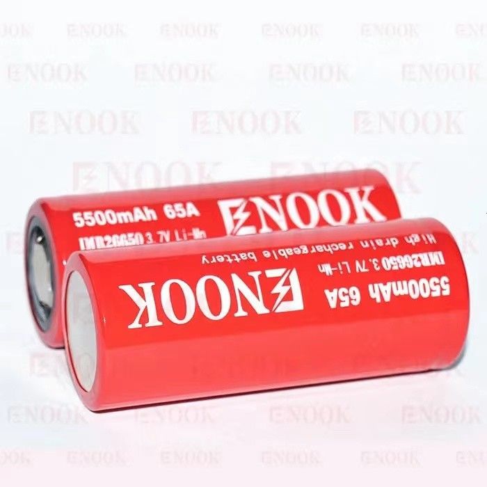 5500mAh 3.7V lithium ion 26650 baterai dapat diisi ulang 18650 Flat Top High Drain Baterai