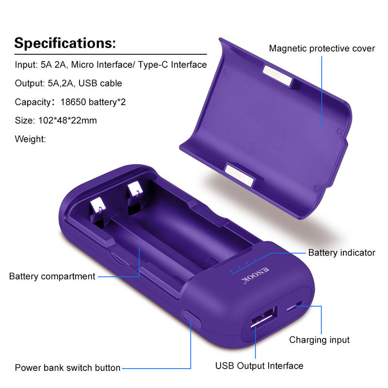 18650 21700 Lithium Ion Battery Charger Fast Charging Type C Input dan Output