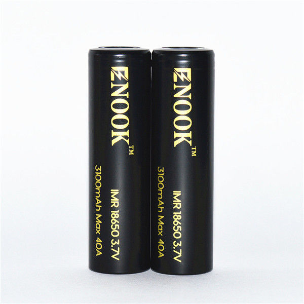 3100mAh 3.7V 18650 Button Top Li Ion Baterai 40A High Drain Baterai isi ulang