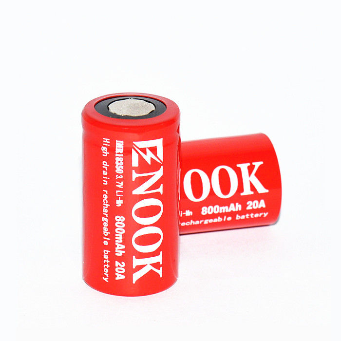 Baterai Li Ion 800mAh 20amp 18350 Li Mn Baterai Untuk senter