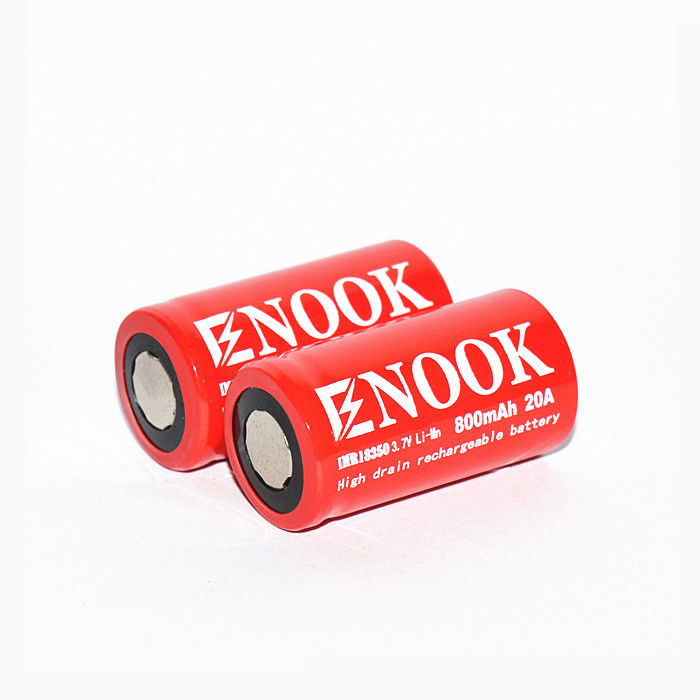Baterai Li Ion 800mAh 20amp 18350 Li Mn Baterai Untuk senter