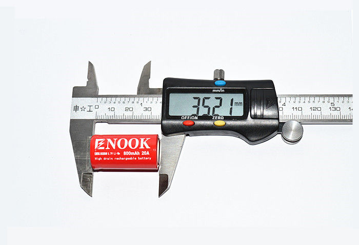 Baterai Li Ion 800mAh 20amp 18350 Li Mn Baterai Untuk senter