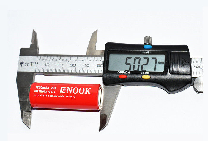 Enook 1200mAh 20A Lithium Ion Baterai Sel 3.7V 18500 Baterai Li Ion isi ulang