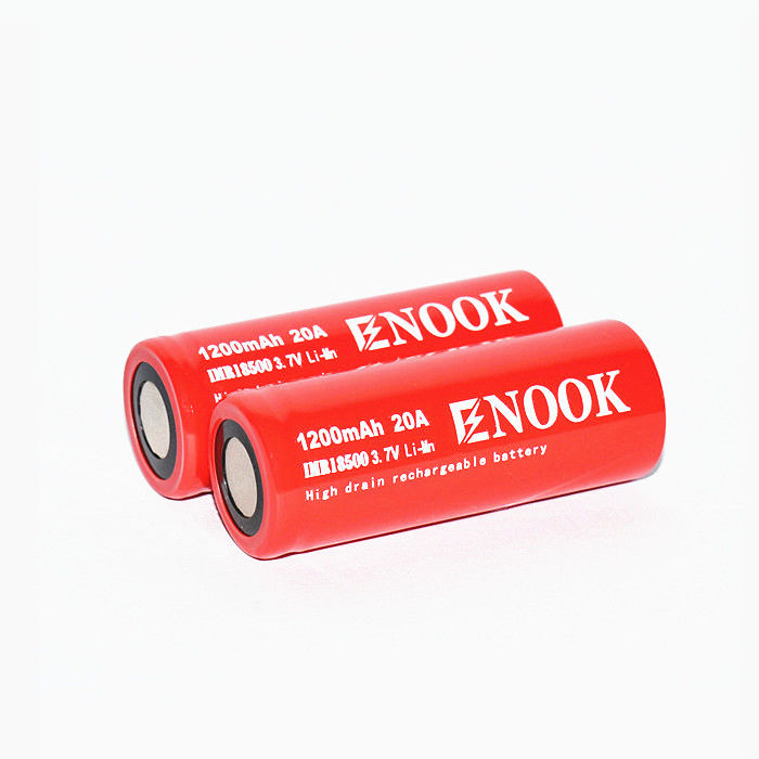Enook 1200mAh 20A Lithium Ion Baterai Sel 3.7V 18500 Baterai Li Ion isi ulang