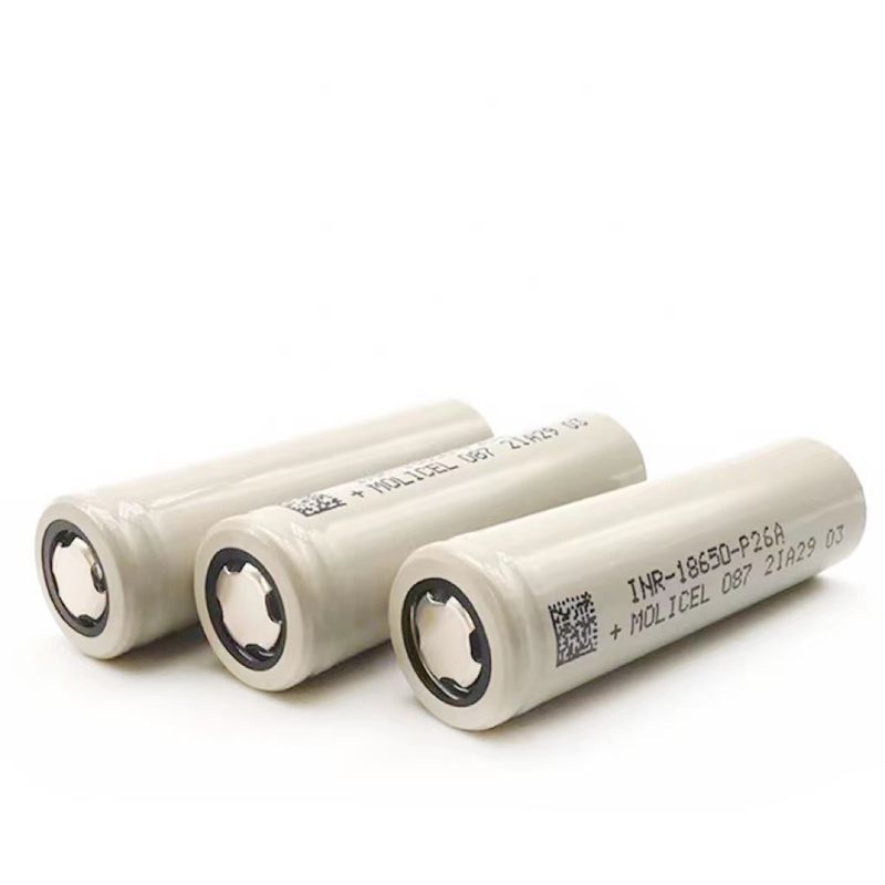 Molicel P26A 18650 Baterai sel Litium Ion 35A 3.7 V Baterai isi ulang 2600mah