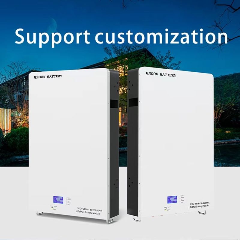 51.2V LiFePO4 Baterai Penyimpanan Energi Rumah Surya Disesuaikan Untuk Inverter Hibrida