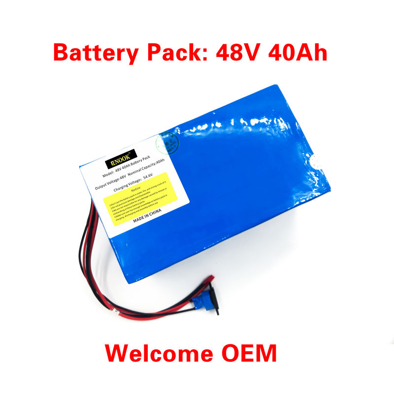 48V 40Ah 50A E Scooter Baterai Jenis Biru Lithium Ion E Baterai Sepeda Dengan Pengecas