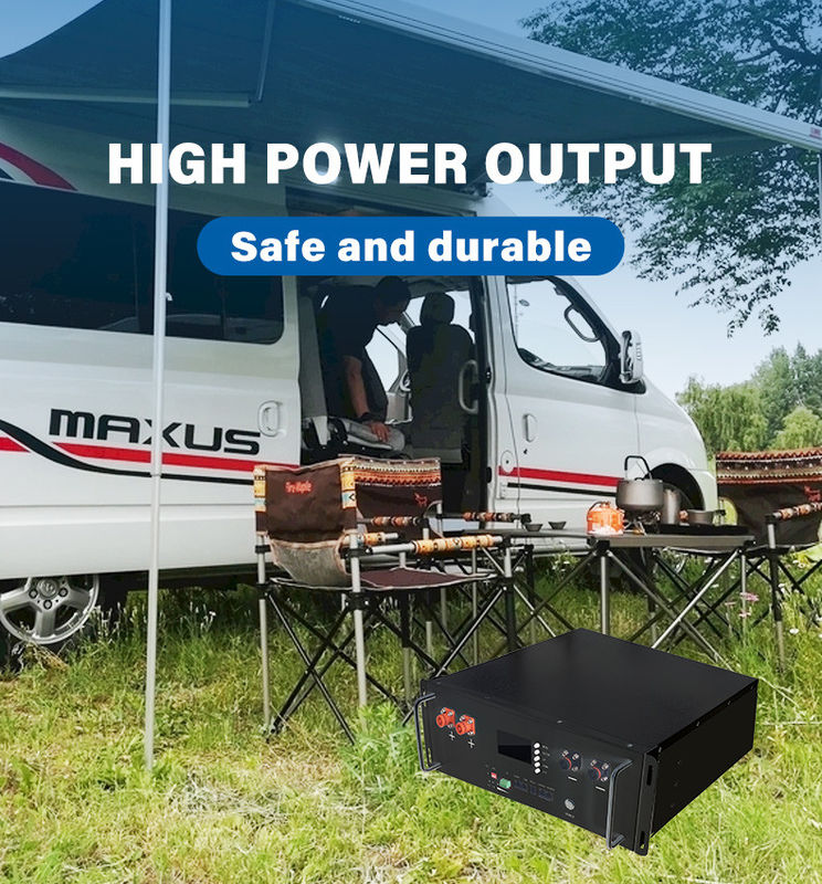 Smart BMS LiFePO4 10kwh 48V 200Ah Solar Lithium Ion Server Rack Mounted Battery Pack Untuk Sistem Surya