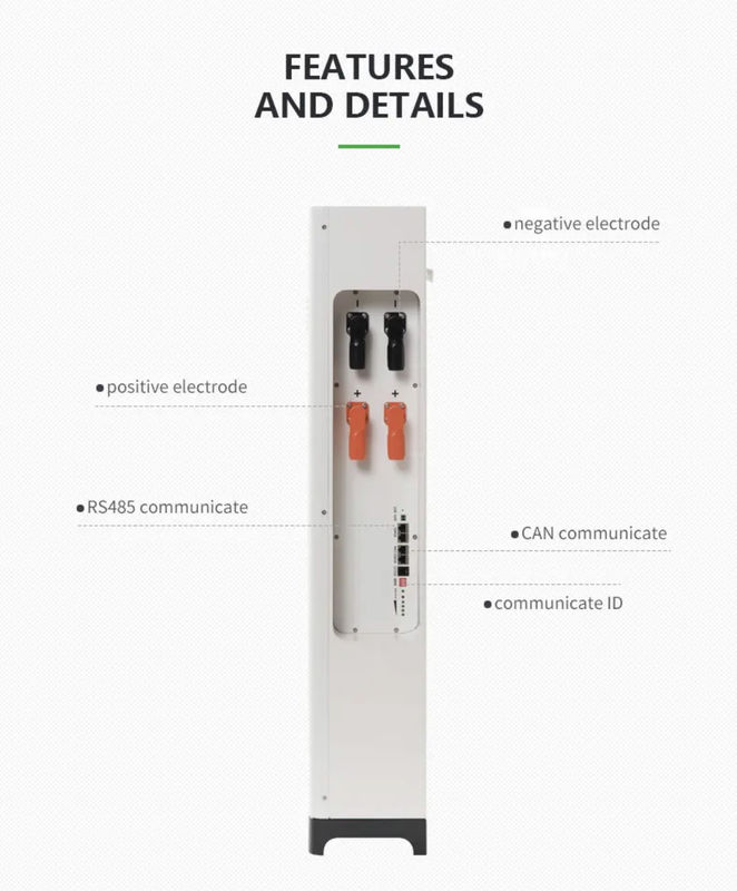 LifePO4 Lithium Battery Pack Sistem penyimpanan energi surya 51.2V Hybrid Grid IP20 10 ~ 20 Kwh