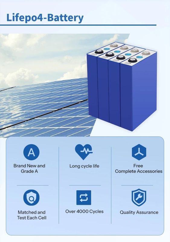 Kode QR asli Lifep04 Lithium Ion Baterai 280ah 105ah 200ah 304ah 50ah 173ah Kelas A
