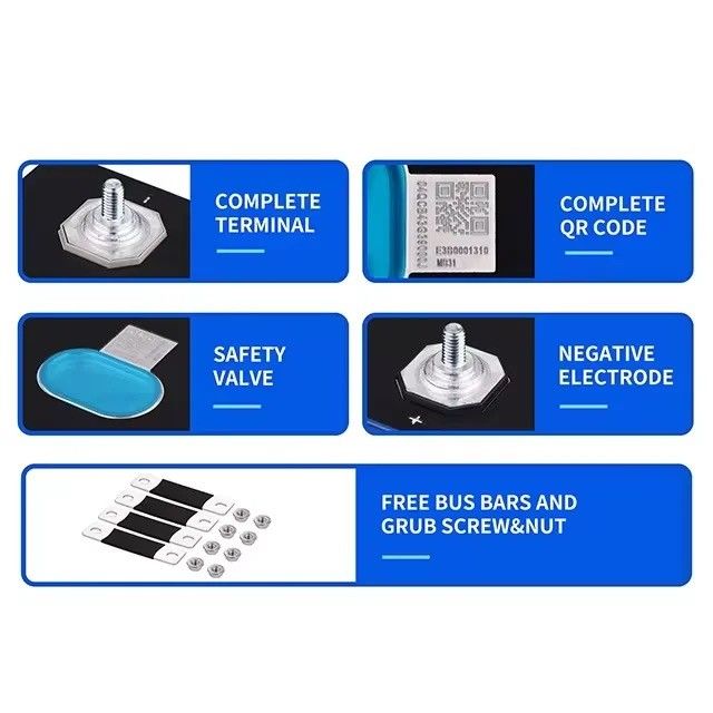 Kapasitas Tinggi 280Ah LiFePO4 Baterai Lithium Iron Phosphate Cell untuk Solar EV RV Pack