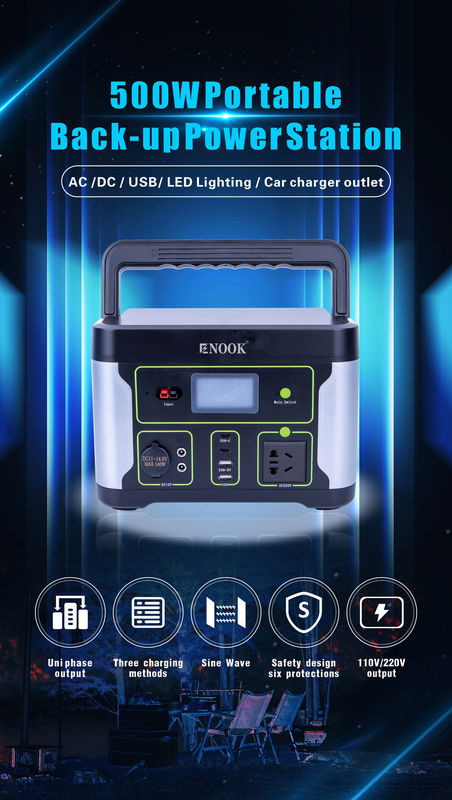 LiFePO4 Lithium Ion Battery dengan UPS dan dukungan Solar panel charging portable power station