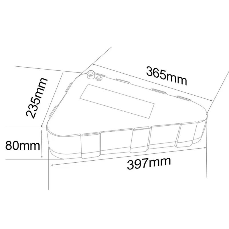 Baterai 72V Triangle Ebike yang dapat disesuaikan 3000W 3500W 72V 20Ah Baterai E Bike dengan 18650 sel