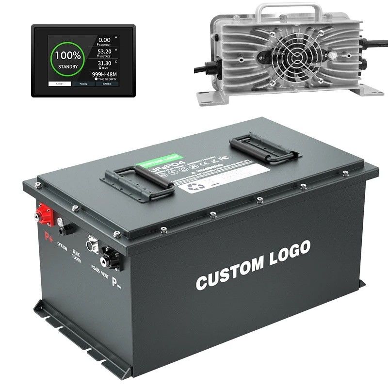 OEM/ODM Lifepo4 Baterai Golf Cart Baterai 24V 36V 48V 72V 50Ah 100Ah 200Ah dengan Smart BMS